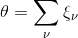 \theta=\sum_\nu \xi_\nu