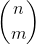 /binom{n}{m}