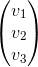 \begin{pmatrix} v_1\\ v_2 \\ v_3  \end{pmatrix}