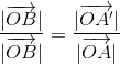 \frac{ |\overrightarrow{OB}|}{|\overrightarrow{OB}|}=\frac{ |\overrightarrow{OA^\prime}|}{|\overrightarrow{OA}|}